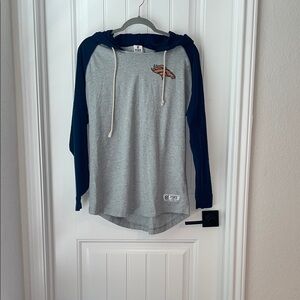 Denver Broncos long sleeve Hoodie tee with Logo